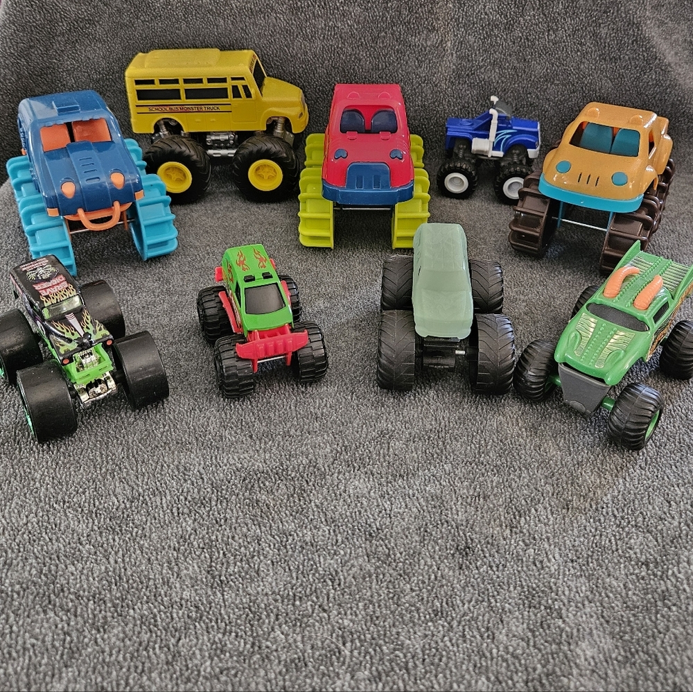 Colorful Monster Truck 9 Piece Toy Set